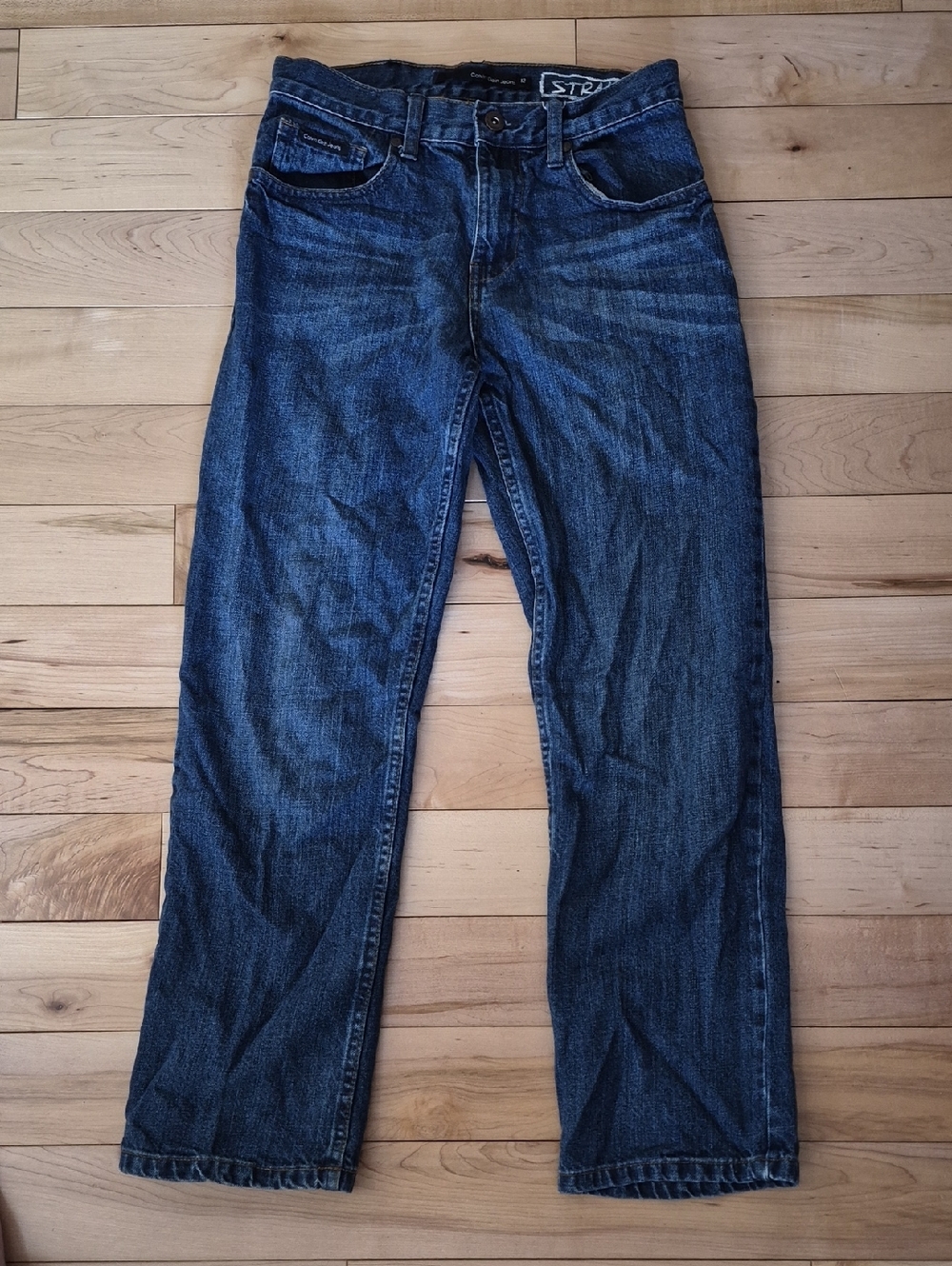 Boy's Size 12 Cakvin Klein Dark Blue Straight-Leg Jeans